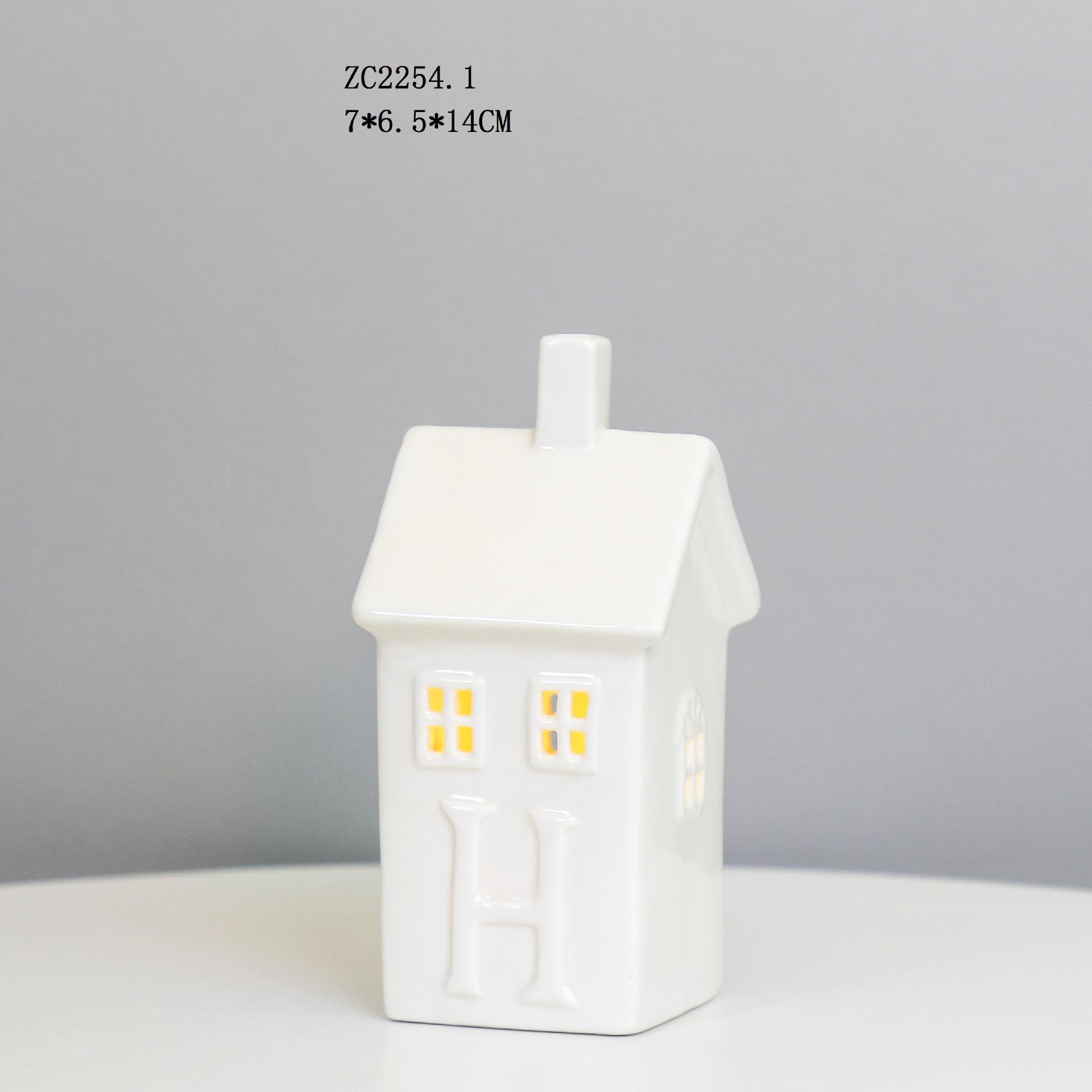 

Керамическое рождественское светодиодное украшение в скандинавском стиле для домашнего декора Glazed White