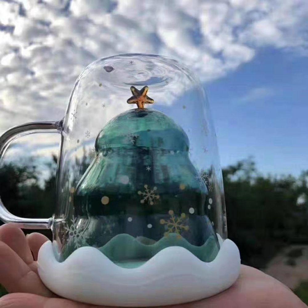 Strom Vánoční ozdoby Hvězdná obloha Dvouvrstvý mléčný pohár Skleněný hrnek Skleněný pohár Vánoční dárky