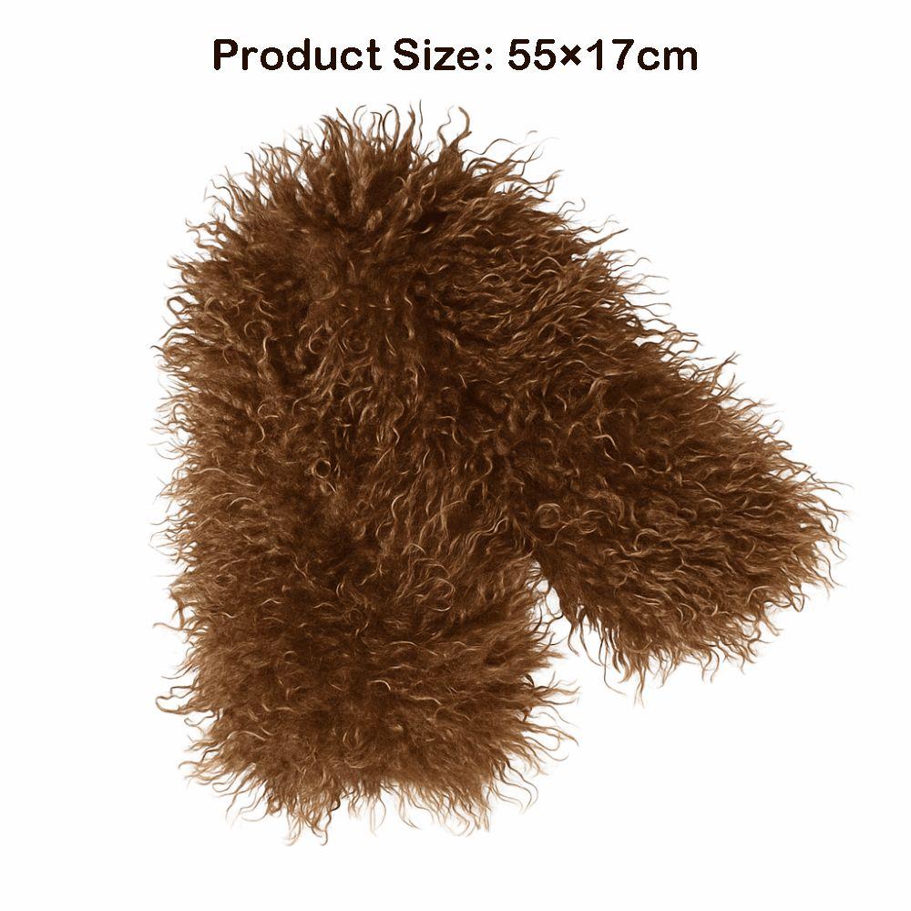 Solid Color Plush Scarf Versatile Neck Protection Scarf Cozy Imitation Wool Scarf For Women