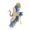 Mode Antikes Temperament Kupfer Zirkon Rotkronenkranich Brosche Literarischer Chinesischer Stil Herren- und Damenbekleidung Korsage Schmucknadel