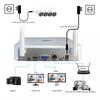 4/8-Channel WiFi Surveillance Kit with NVR and HD Cameras, White/Dual Light Night Vision