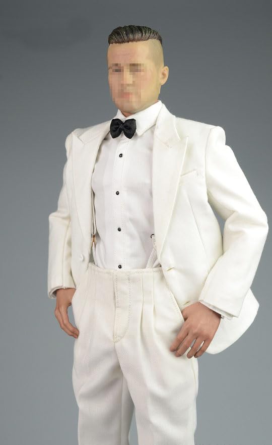 Scale Figure Banquet Evening Dress and Body Not White 1/6 Accessories Men's Suit, Dress, (head Included),
