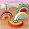 Wooden Children Rainbow Arch Building Blocks Set With Multi Color Tiles For Toddler Education