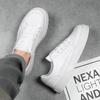 Spring Korean Version Student Sports and Leisure Flat Bottomed Board Shoes Teenagers' One Foot Shoes Leather Surface Waterproof White Leather Shoes