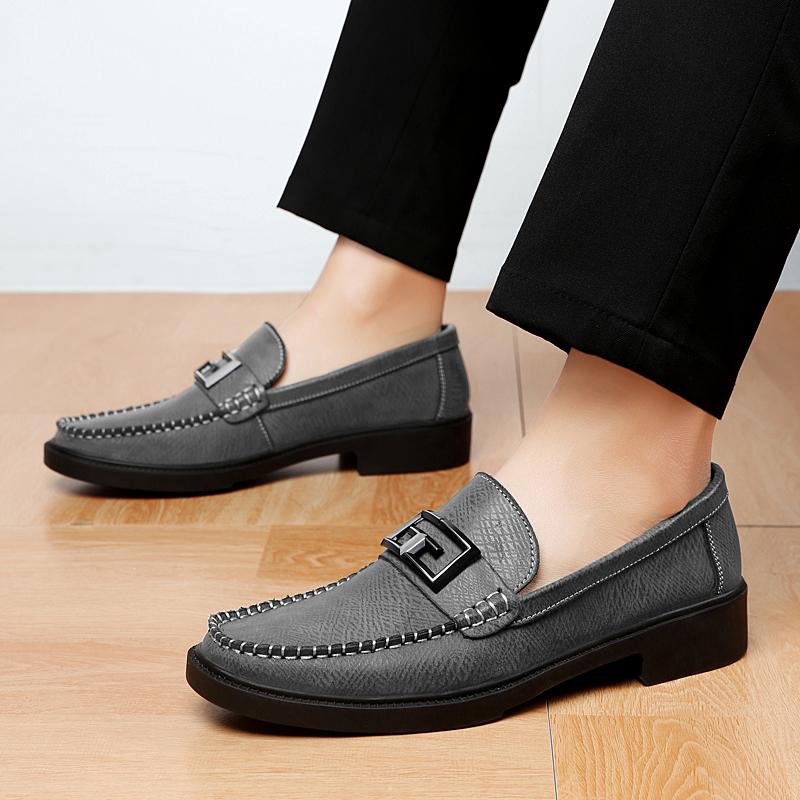 Male Walking Shoes Classic High Quality Loafers Men Genuine Leather Casual Shoes Soft Bottom Moccasins Non Slip Slip on Flats