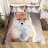 Fox Print Comforter Cover Bedding Set For Boys Girls Children 3D Animal Theme Duvet Cover Room Decor Full Size Quilt Cover 3Pcs
