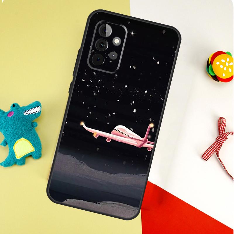 Airplane Travel For Samsung Galaxy A54 A34 A14 A55 A35 A15 A53 A33 A13 A05 A06 A16 A22 A32 A52 Phone Case