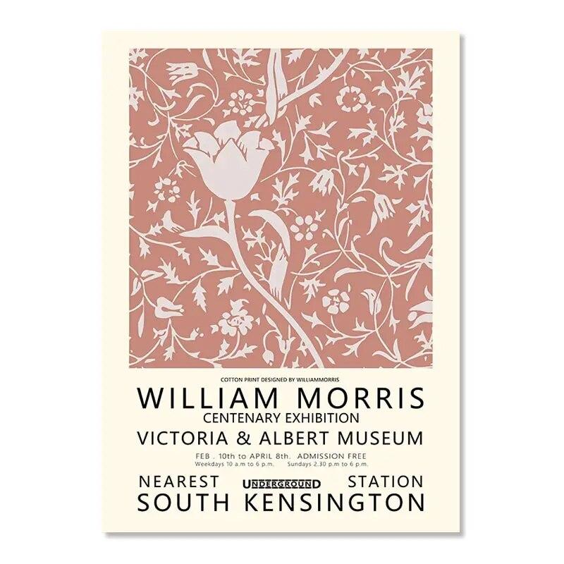 William Morris the Museum Art Exhibition Wall Art Canvas Painting Nordic Posters and Prints Wall Pictures for Living Room Decor