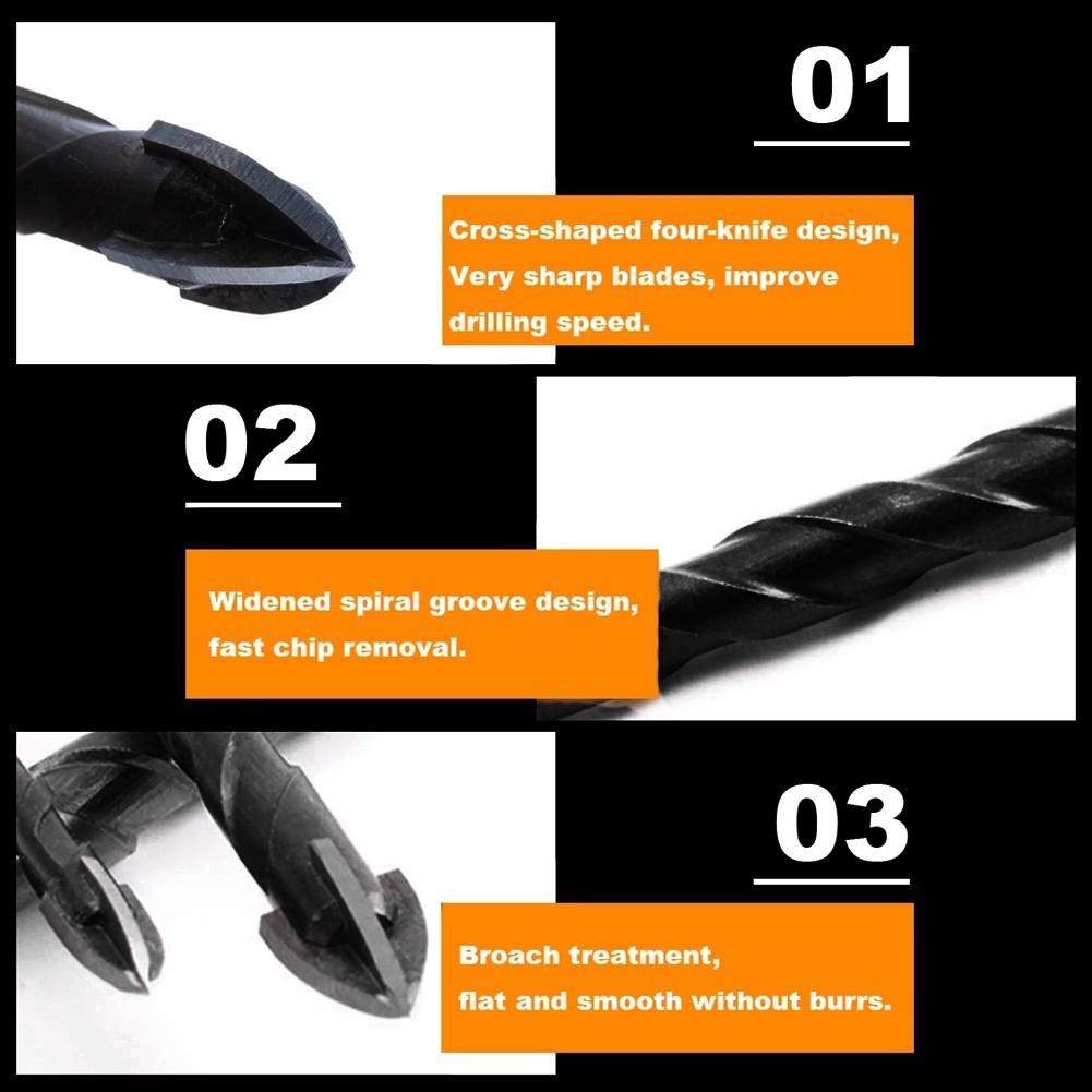 Triangle Drill Bit Wood Alloy Ceramic Drill Four-Blade