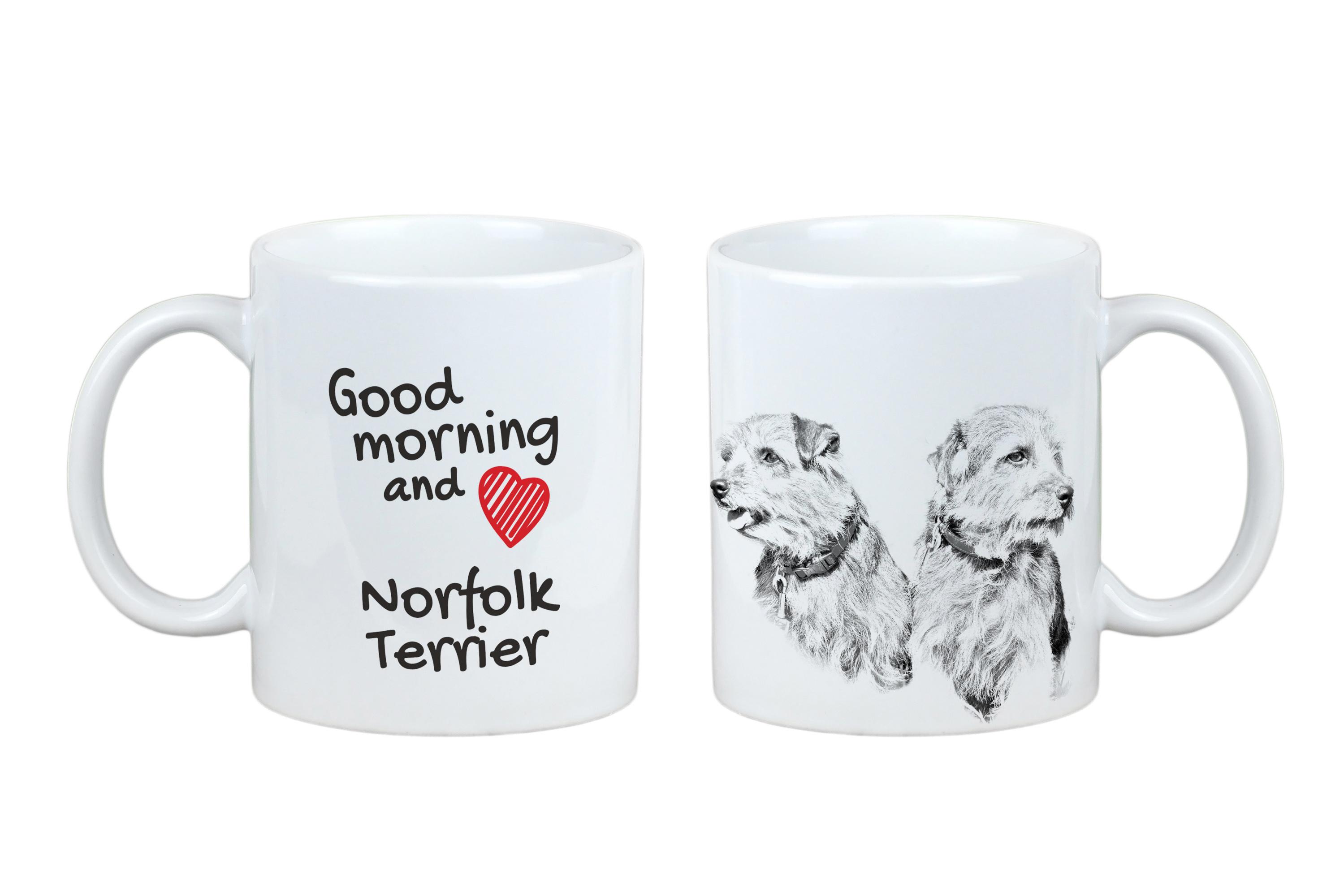 

Norfolk Terrier - cup with a dog, personalized cup with a print, a classic gift for everyone from the Art-Dog brand білий