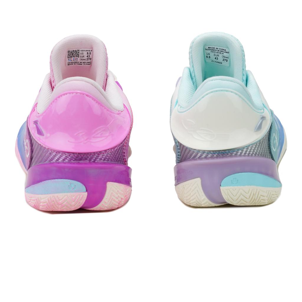Li Ning Wade 808 5 ULTRA Low top Basketball Shoes Men's Blue Pink Mismatched ABAV015-4(Team-808)