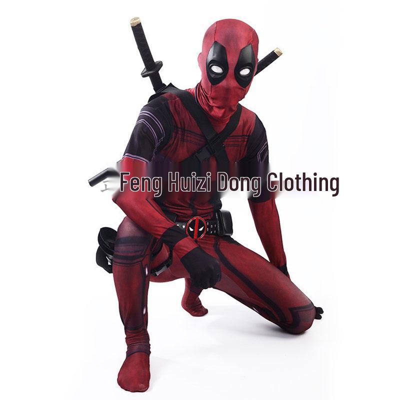 Deadpool Superhero Lycra Bodysuit Halloween Cosplay Costume