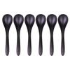 6Pcs Black Matte Soup Spoon Ecofriendly Melamine Tableware for Everyday Use Home Restaurant Spoon Tableware