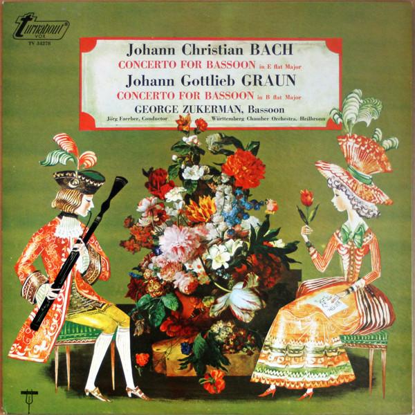 

LP Record JOHANN CHRISTIAN BACH, JOHANN GOTTL - Concerto For Bassoon In E Flat Majo TV34278 Turnabout US Classical Used