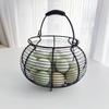 Woven Iron Wire Basket Handbag – Multipurpose Egg and Kitchen Storage Basket
