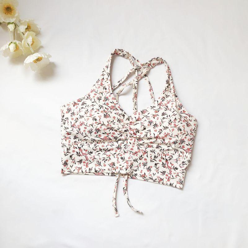 Export Print Yoga Bra Women's Tight Gym Vest Sexy Beauty Back Running Exercise Underwear Bra Tops