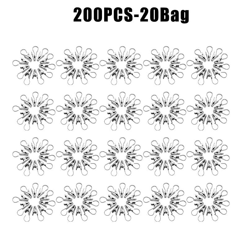 Curtain Hook Clips Stainless Steel Heavy Duty Shower Curtain Rings Thickened Durable Hanging Accessories for Home Decor