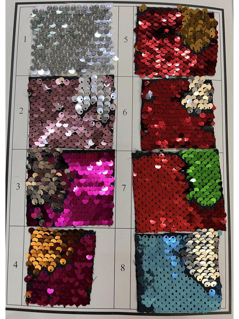 50-Color Double-Sided 5mm Sequin Fabric for Clothing, Luggage, and Wall Decoration