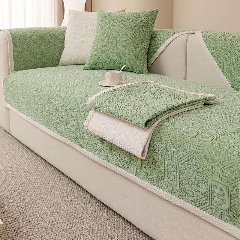 

Высококачественная доступная роскошная стильная диванная подушка Four Seasons Универсальная новая простая современная ткань для дивана Нескользящий утолщенный чехол для дивана 110*240cm