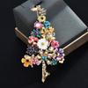 Fashionable Colorful Christmas Tree Brooch, Unisex Trendy Brooch, Versatile Clothing Chest Flower Holiday Atmosphere Accessory