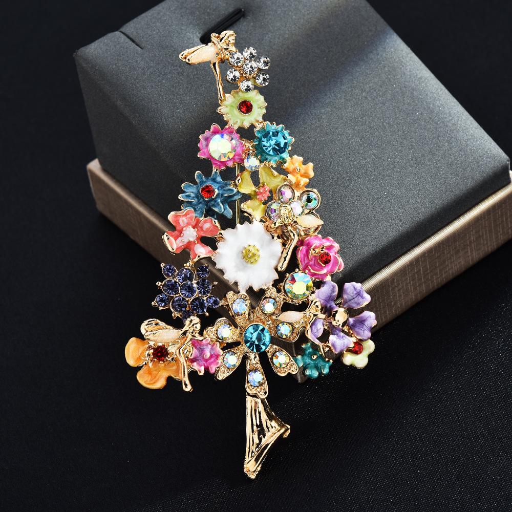 

Fashionable Colorful Christmas Tree Brooch, Unisex Trendy Brooch, Versatile Clothing Chest Flower Holiday Atmosphere Accessory