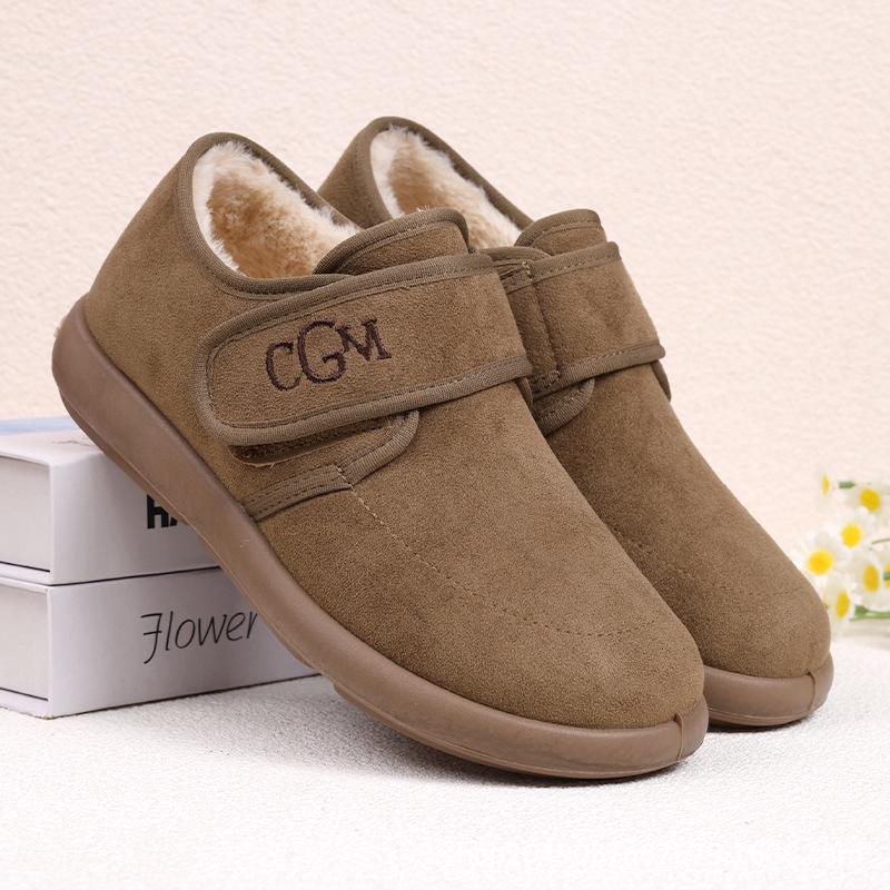 

Женские хлопковые плюшевые зимние ботинки - Зимние плоские ботильоны с круглым носком, Теплые и повседневные. 35 (New Warm Version)