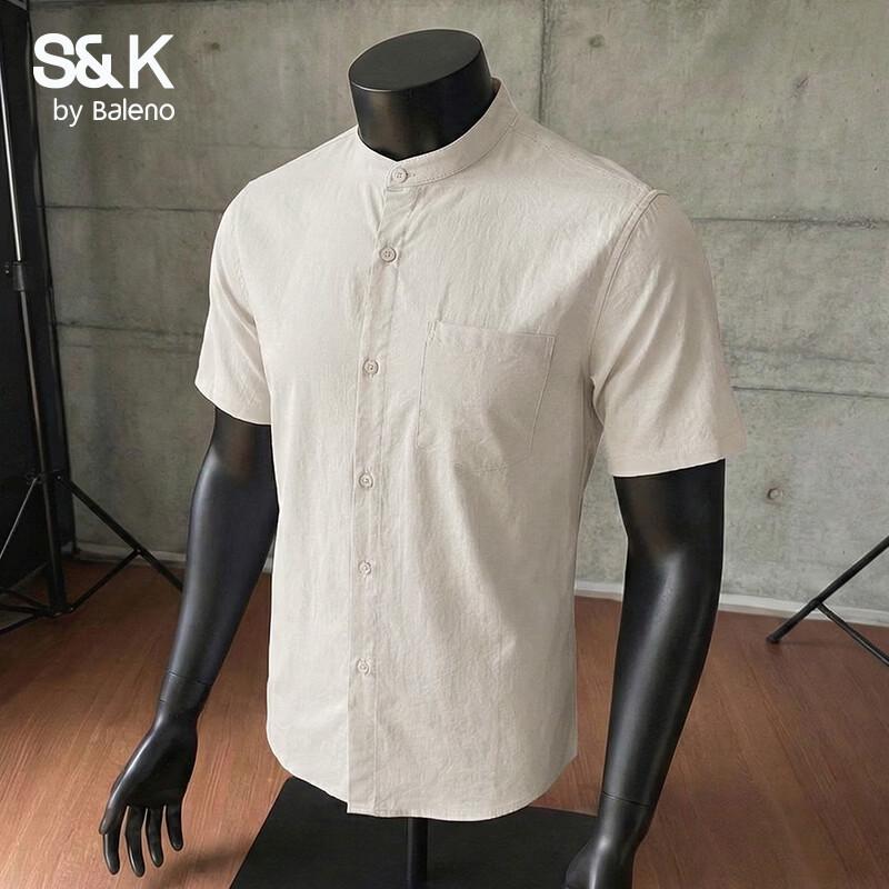 Мужская футболка-henley с коротким рукавом Baleno S&K 2XL