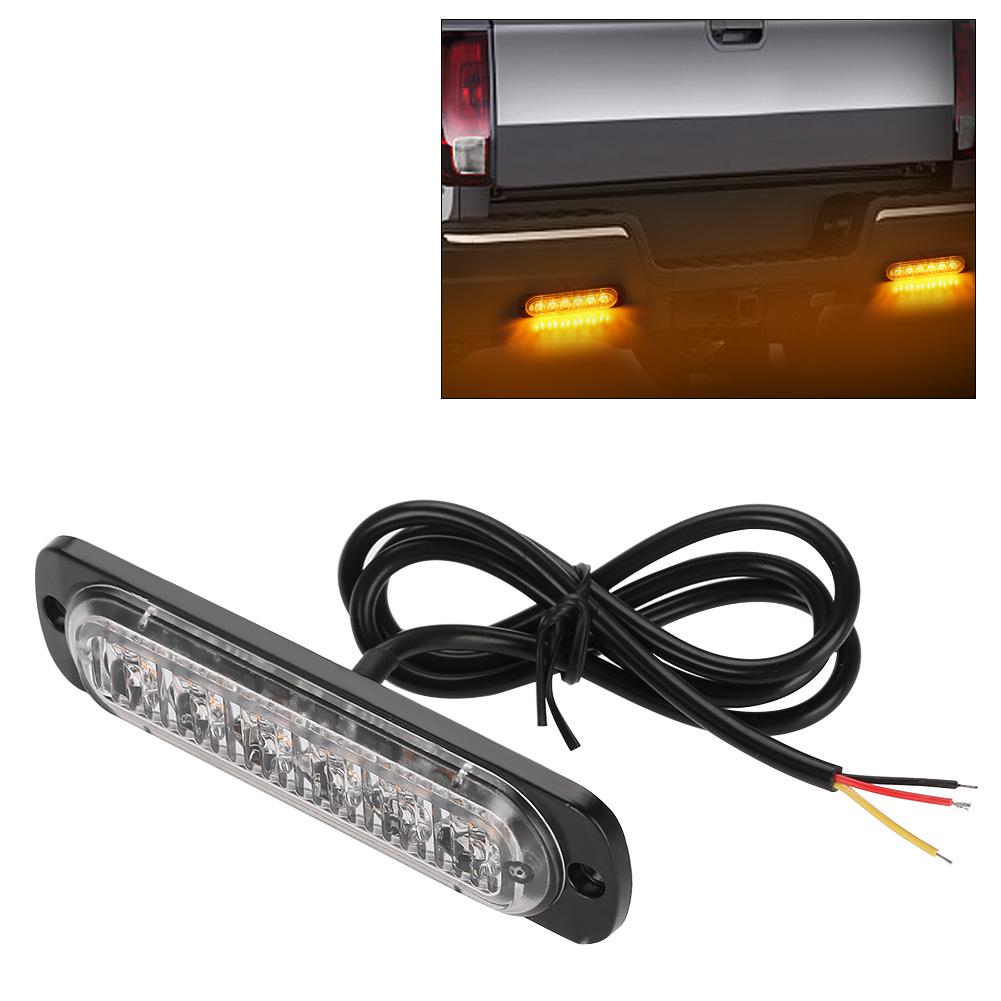 

4 шт. 1224 В автомобильный 6 светодиодный мигающий стробоскоп аварийная сигнальная лампа решетка мигающий световой бар желтый жёлтый