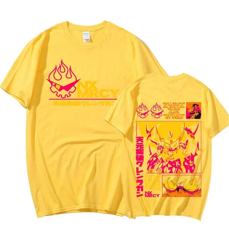 Anime Tengen Toppa Gurren Lagann Tričko Dámské Unisex Unisexga Trička s krátkým rukávem Hip Hop Streetwear Oversized Unisex Tričko