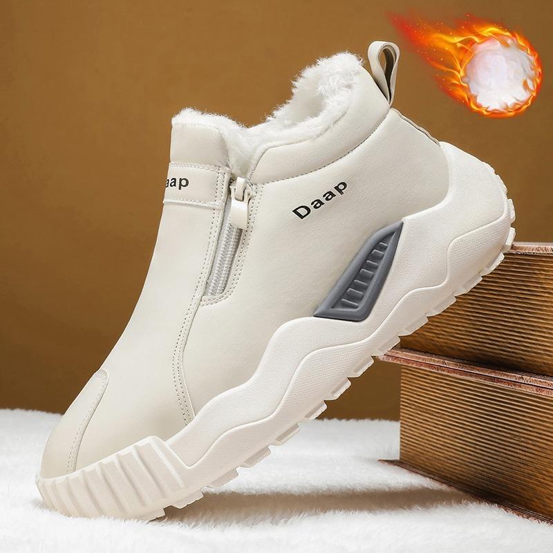 Winter Casual Boots Man  High Top Men's Platform Shoes Comfort  Warm Plush Sneakers Snow Boots