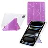 For iPad Pro 13 (2024) Case Y-Fold Stand Glitter Leather TPU Acrylic Clear Tablet Cover