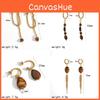 Brincos Pendentes de Coração Boho Chic com Resina e Aço Inoxidável Para Moda Feminina