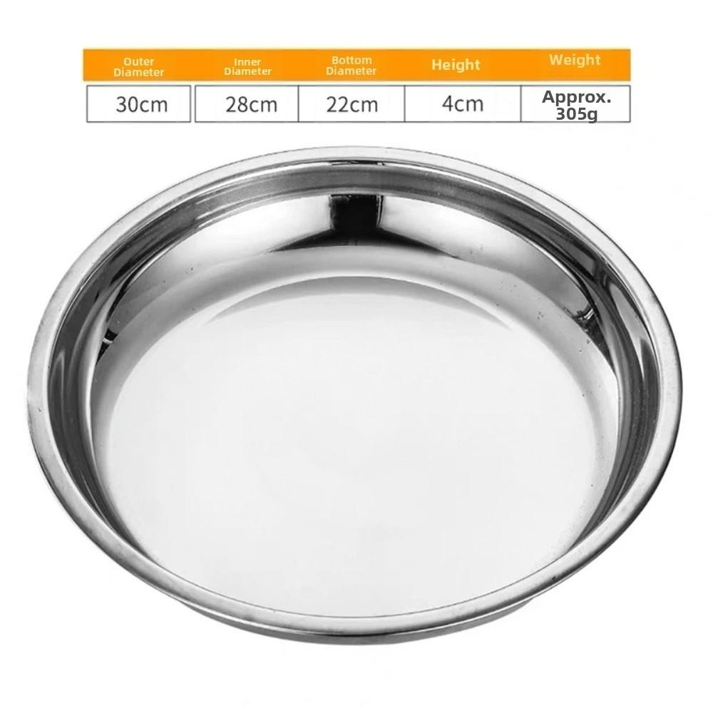 Easy Clean Stainless Steel Dining Dish Stainless Steel Outdoor Camping Tray BBQ
