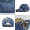 New Washed Denim Baseball Cap Solid Color Duck Tongue Cap Couple Sunshade Cap European And American Cross-border Baseball Cap