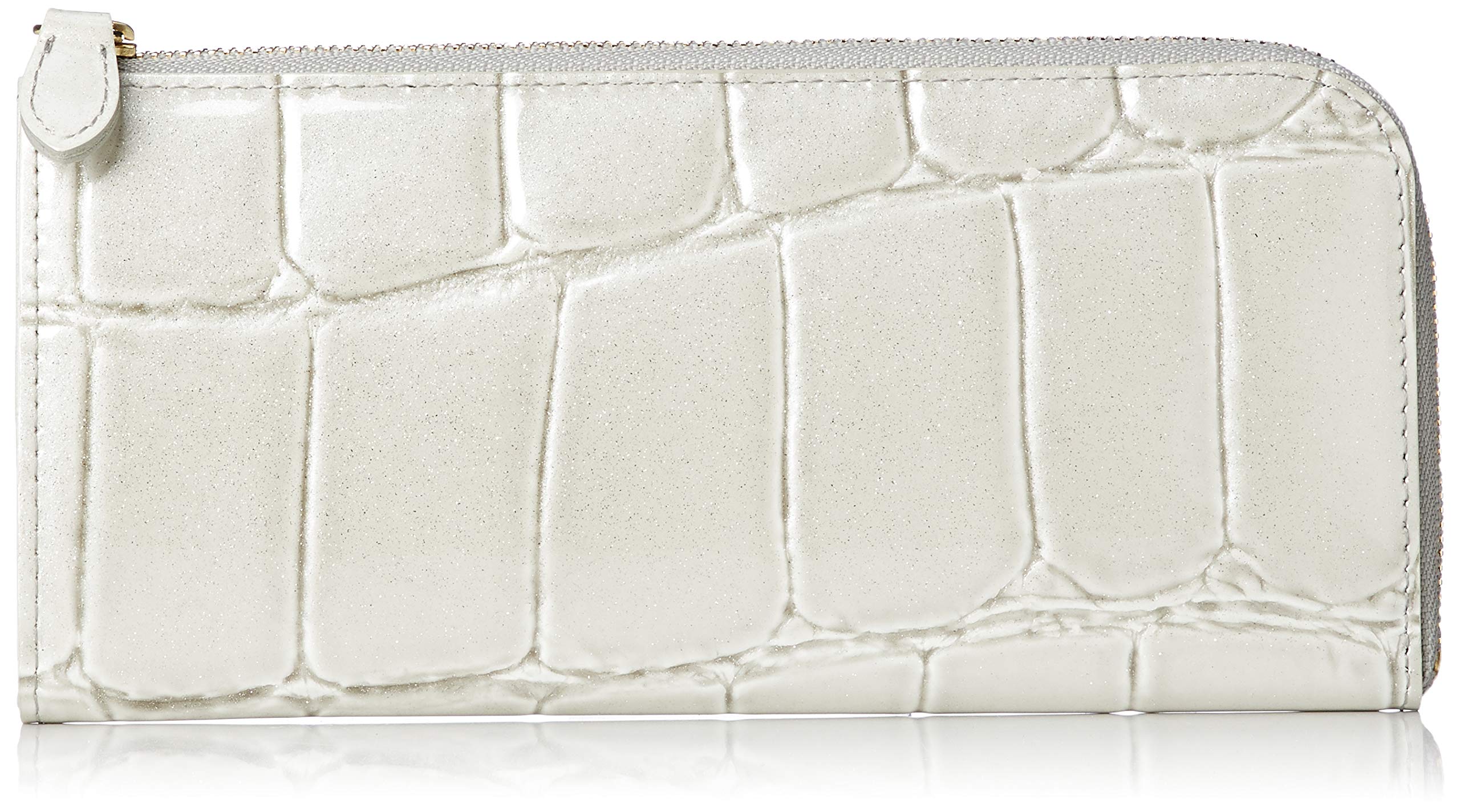 Длинный кошелек Arcan L на молнии с хвостом крокодила и жемчугом