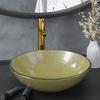VidaXL Bathroom Sink with Faucet and Push-Button Drain Countertop Washbasin Toilet Hand Basin Sink 3098461