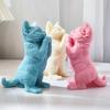 Große Größe 22CM Stehende Katze Kerze Silikonform Tier Sojawachs Silikonform Katzenliebhaber Heimdeko Geschenk Hundekerzenform