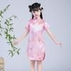 Girls' Summer Retro Cheongsam: Fashionable Chinese Princess Dress for Kids