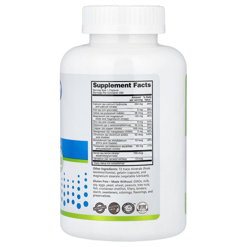 NutriBiotic Essential Multi Mineral Gluten-Free Capsules, 250 Counts