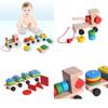 Delightful Kids Developmental Toys Train Truck Wooden Geometric Blocks Baby Educational Toy