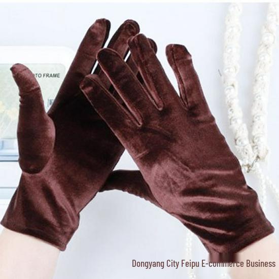 Unisex Gold Velvet Gloves for Autumn/Winter: Sports, Cycling & Driving Warmth