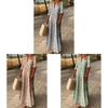 Polyester Vintage Long Dress With 3d Print And Pleated Style For Casual Fashion