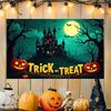 Halloween Tapestry Trick or Treat Ghost Castle Pumpkin Lantern Background Wallpaper Party Children's Room Decoration