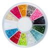 500Pcs Multi-color 3D Flat Back Half Round Faux Pearls DIY Nail Art Decorations