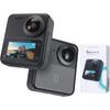 KanDao Qoocam 3 Action 62MP Sports Camera with Dual 60fps Image Level Night 1600mAh 2024 High Capacity Battery Camera, 5.7K 360° 1/1.55" Sensors,