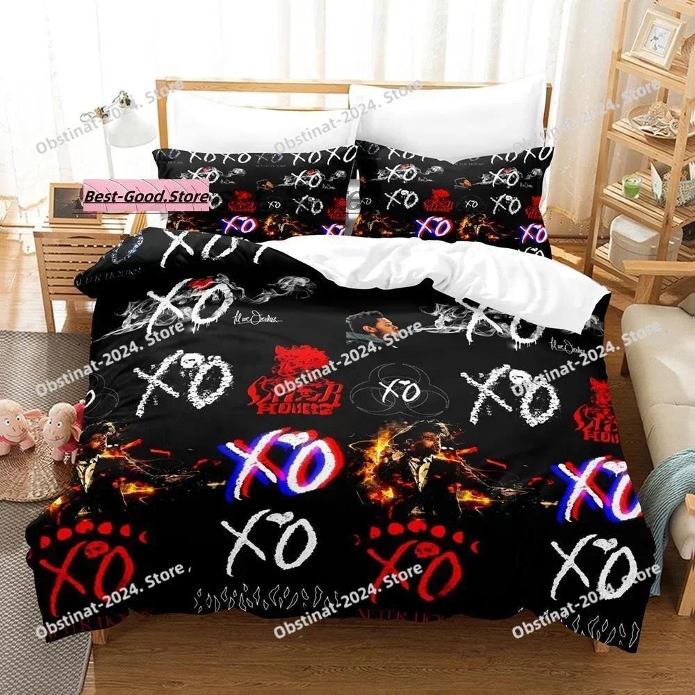 New XO The Weeknd Bedding Set Single Twin Full Queen King Size Bed Set Aldult Kid Bedroom Duvetcover Sets 3D Print Bed Sheet Set