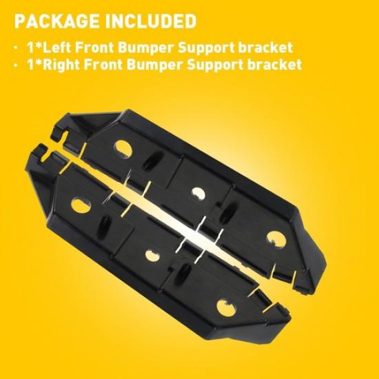 

Bumper Bracket Set 2013-2016 For Fusion Ford Front Side Pad Plastic 2Pc