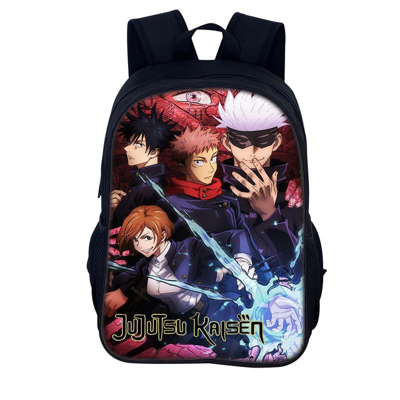 Jujutsu Kaisen Backpack For Men And Women Durable Nylon Casual School Travel Bag