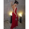 Solid Advanced Dating Sling Dress 2025 Summer New Gyaru Temperament Tight Backless Cross Long dress