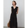 Langzi Elegant Sleeveless V-Neck Midi Dress